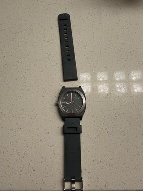 Nixon Black Watch with Red Seconds Hand